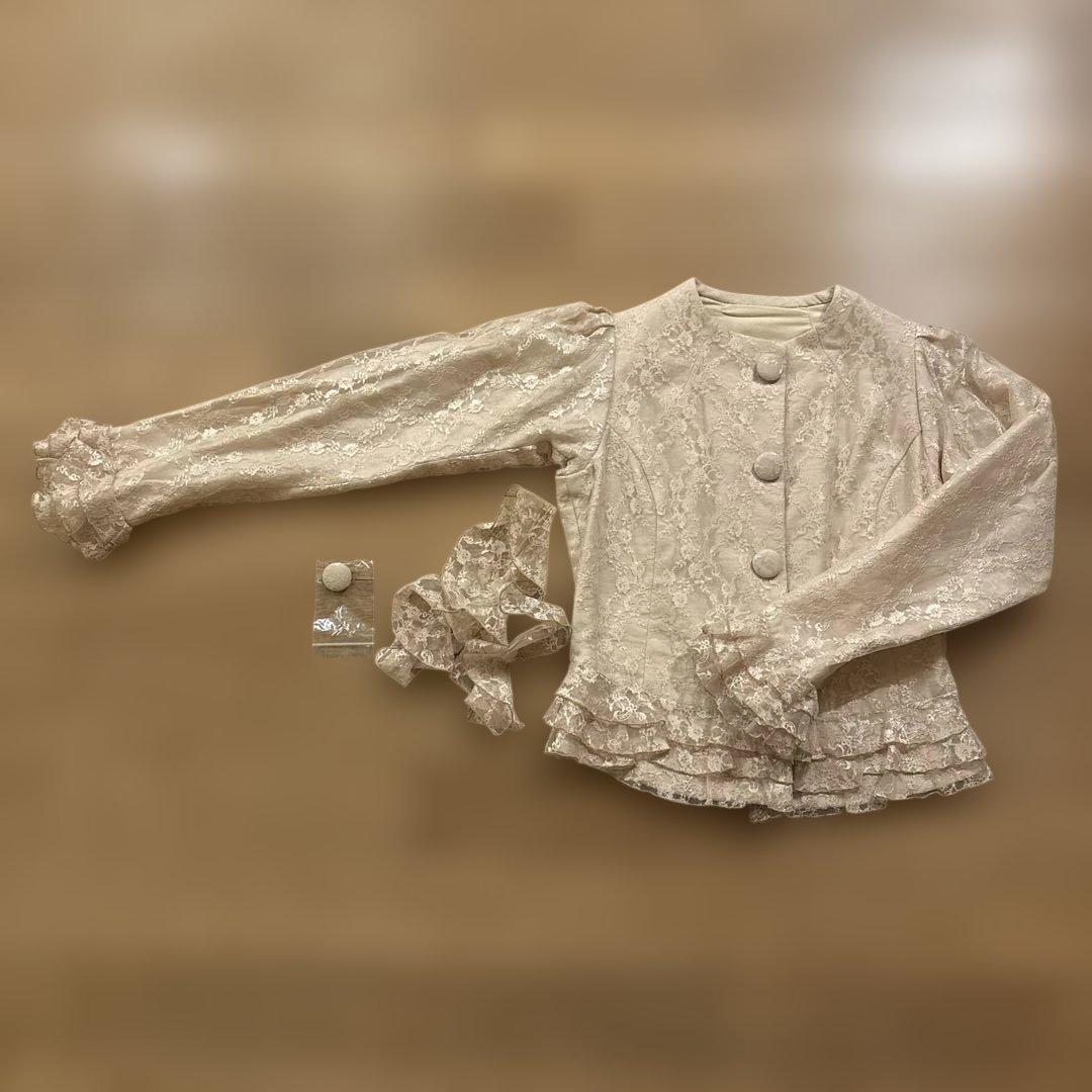 アイボリー レース フラメンコ トップス c34n-200.jpg