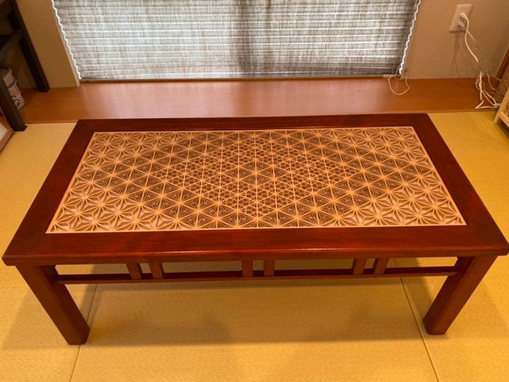 組子 組子細工 伝統工芸品 座卓 テーブル - メルカリ