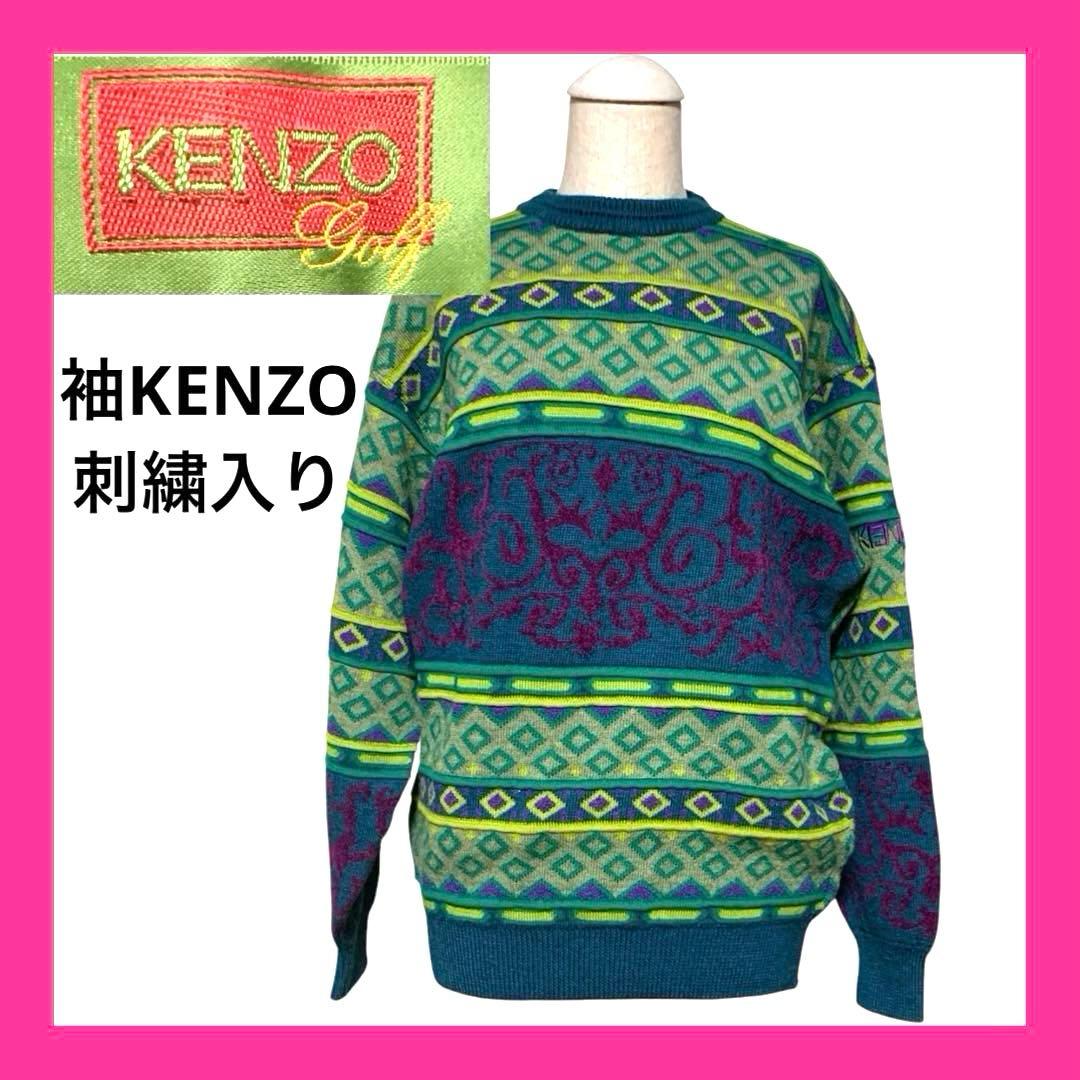 希少】KENZO ケンゾー ゴルフ ヴィンテージニット セーター size4