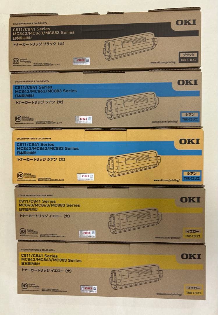 新品・未使用】OKI 純正トナー（大）5本セット - メルカリ