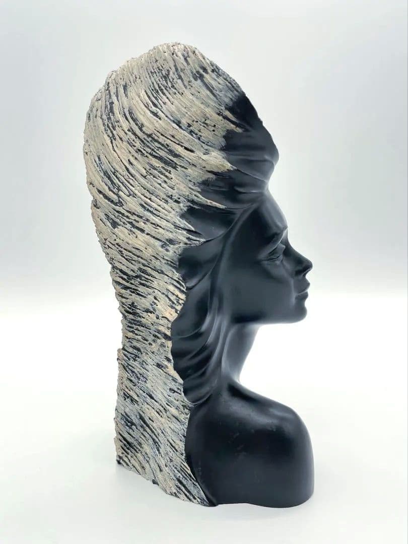 ハワイ ヴィンテージ彫刻 NAPUA 黒珊瑚 70sフランクシャーマン 胸像