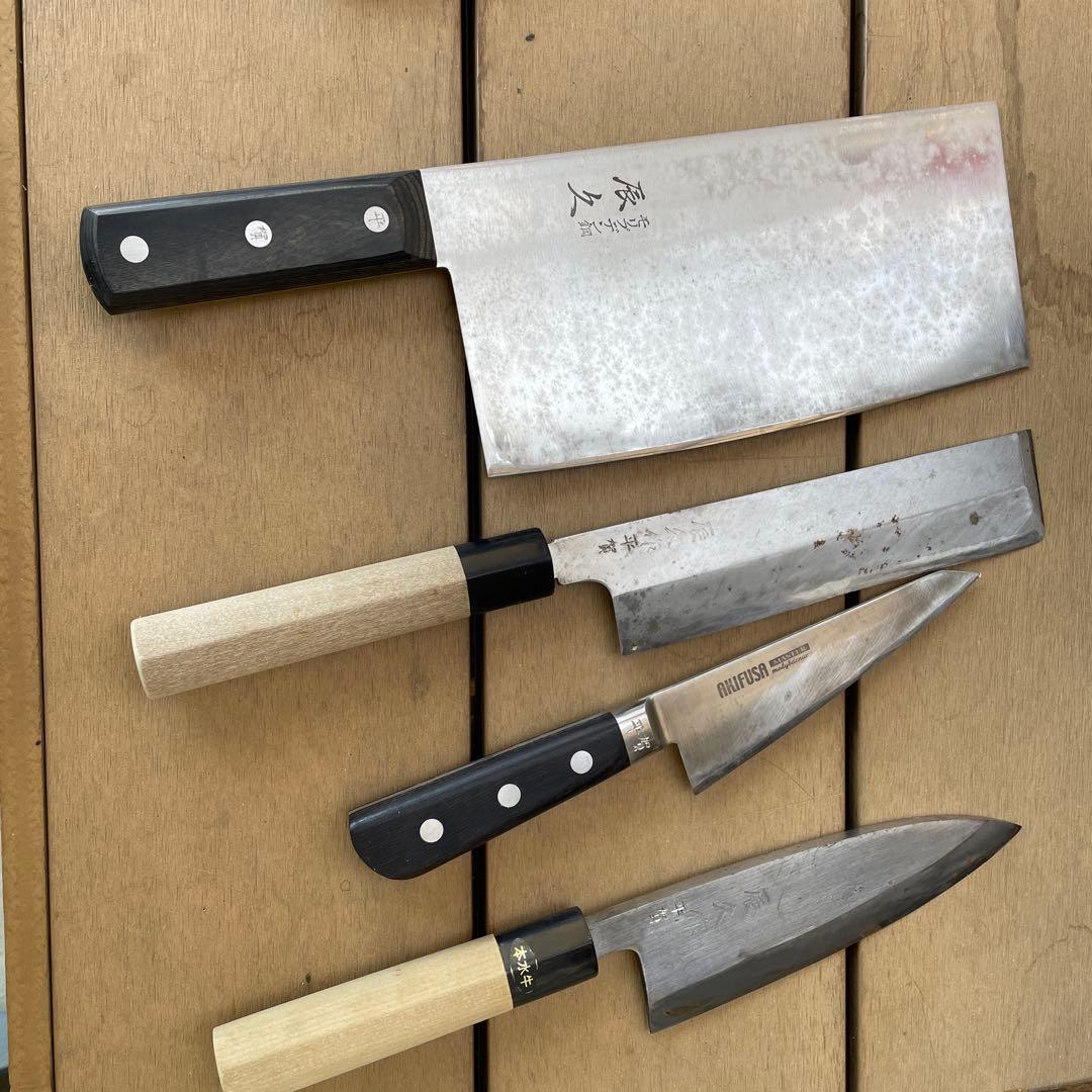 菜切り包丁 4本セット 専用ケース付き サンクラフト（SUNCRAFT） 日本製 関の刃物 菜切り包丁16.5cm KX-601