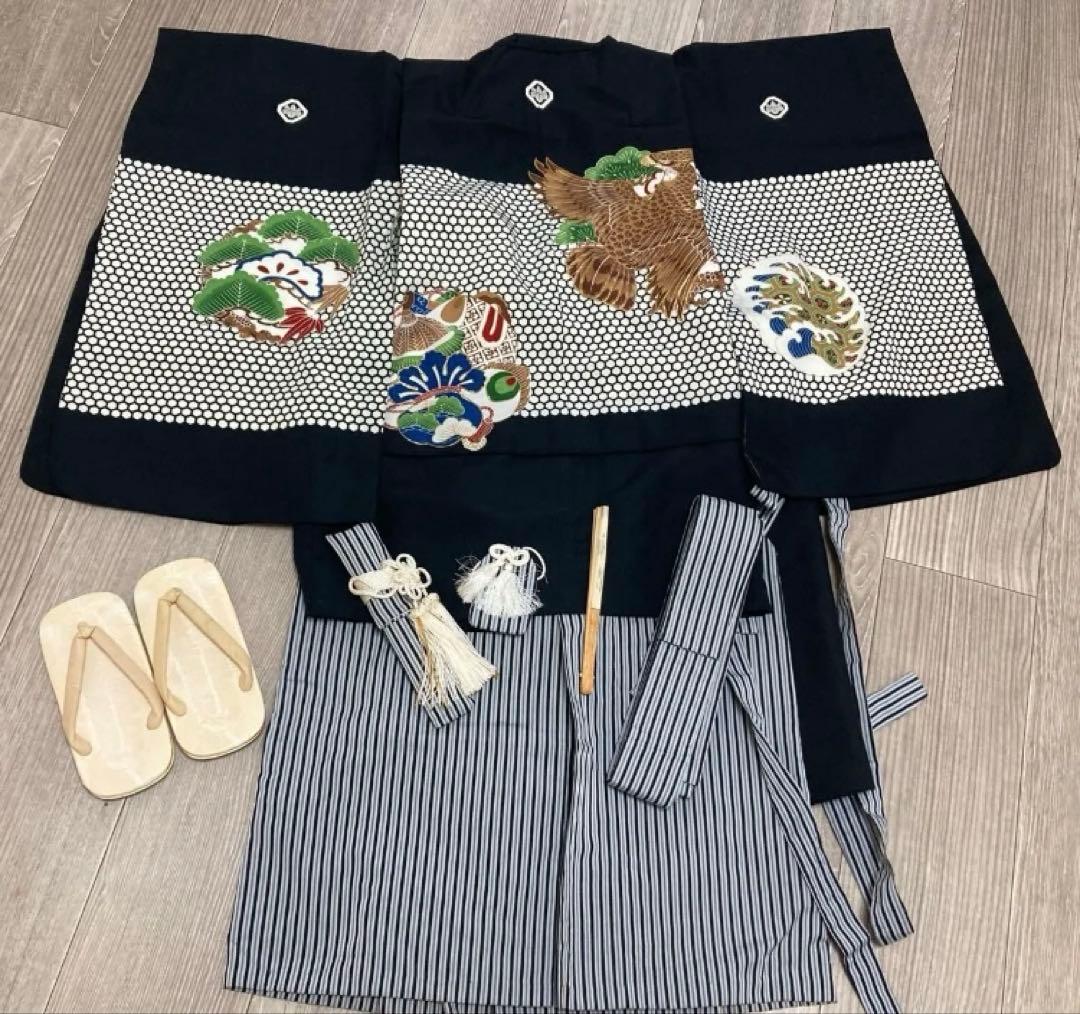 七五三　男の子　袴　セット　着物 KYOETSU（京越） 豪華12点フルセット 七五三 着物 3歳 5歳 男の子 袴