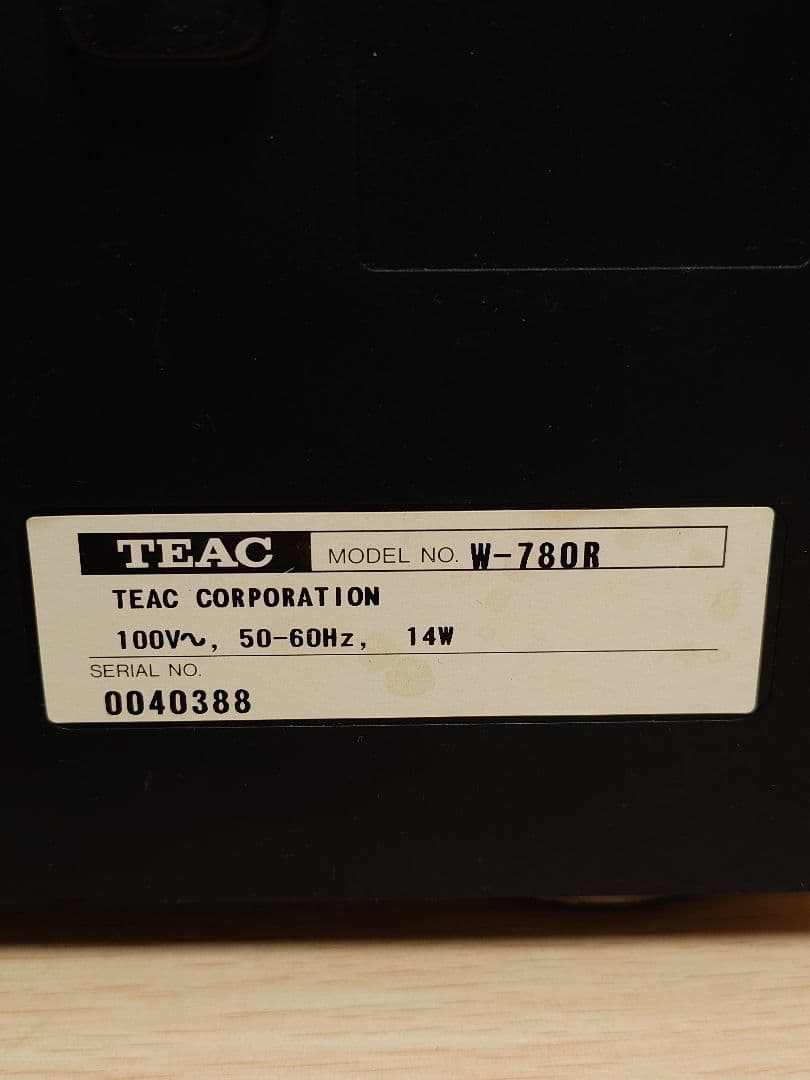 TEAC W-780R ダブルカセットデッキ ジャンク品 - メルカリ