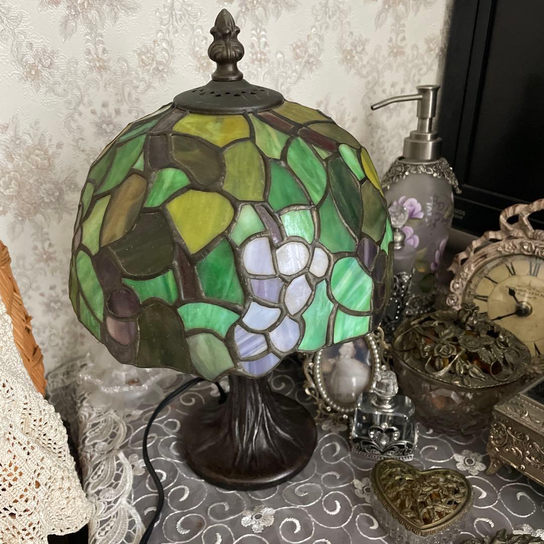 ステンドグラスランプ アンティーク 葡萄 - メルカリ