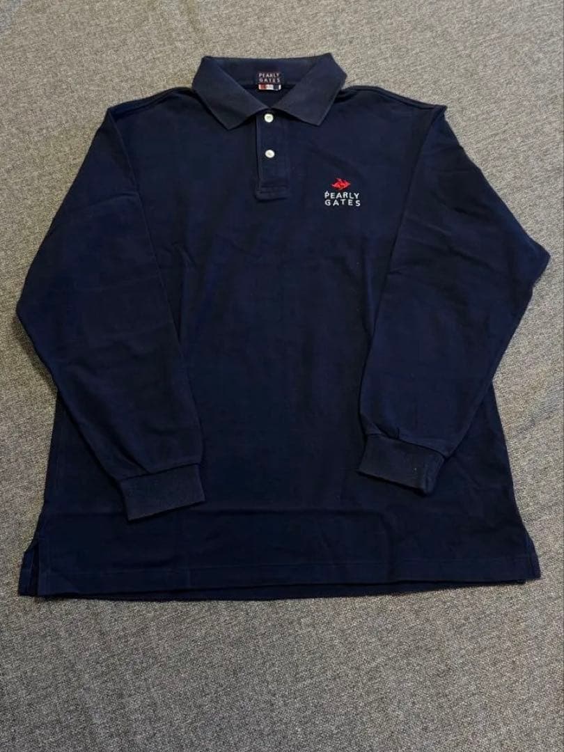 PEARLY GATES パーリーゲイツ長袖 ポロシャツ ネイビー L - メルカリ