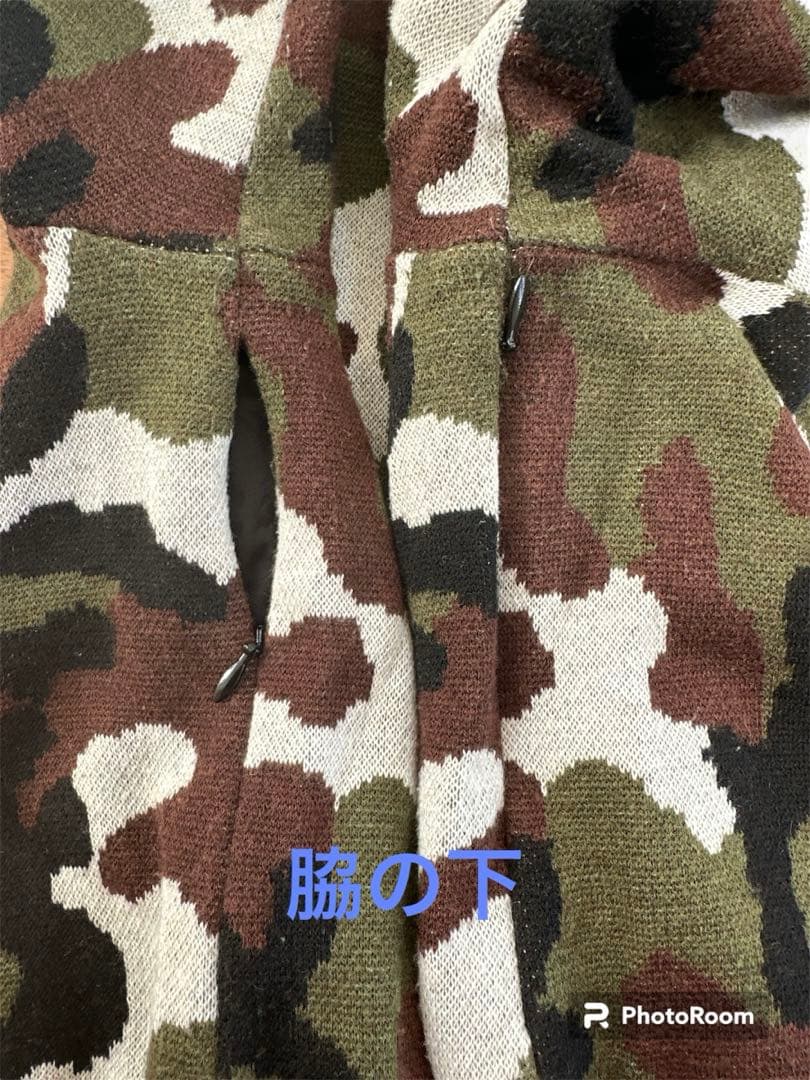 パーリーゲイツ カモフラ迷彩柄ワッペン防寒防風メンズ6LL