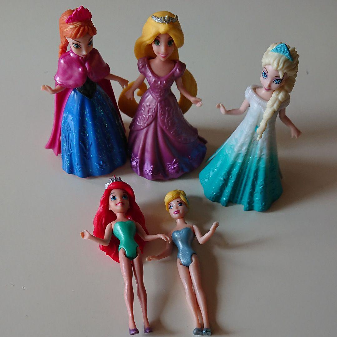 マジッククリップ マテル社 5体 ディズニープリンセス フィギュア