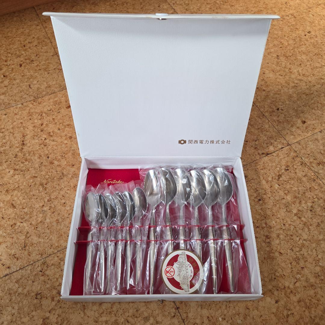 【新品】年代物、Noritake ステンレススプーン 12本セット 新品】年代物、Noritake ステンレススプーン 12本セット