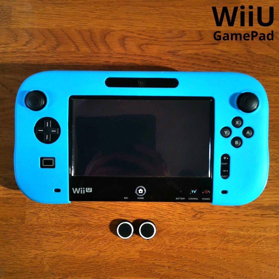 任天堂純正 WiiUゲームパッド クロ ブラック カバー付き - メルカリ