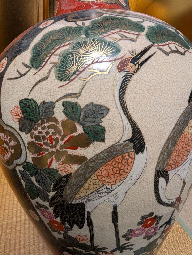 古美術 大型 壺 花瓶 古伊万里 飾り壺 玄関 置物