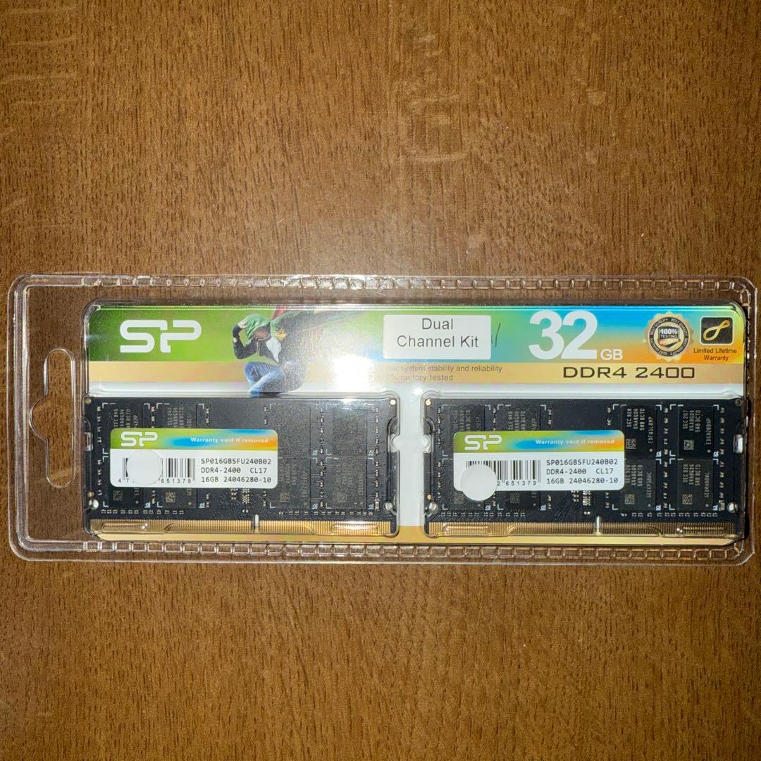 【未開封品】SP シリコンパワー DDR4-2400 16GB×2 32GB Silicon Power（シリコンパワー） pcメモリ 32gb 16gb x 2 DDR4-2666