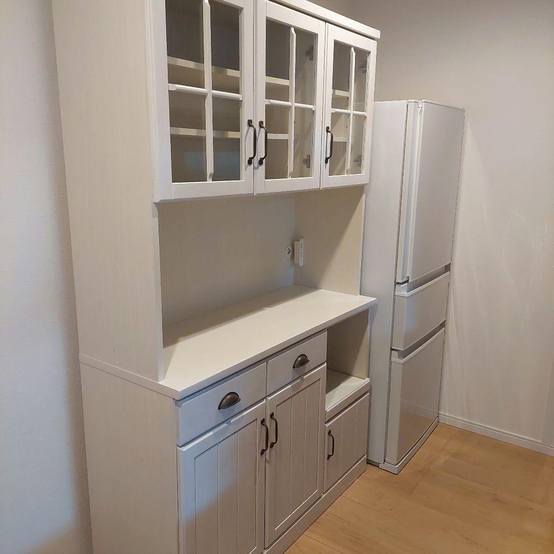 ニトリ　ミランダ　食器棚　キッチンボード ニトリ（NITORI） 幅120cm キッチンボード(ミランダ2 120 WW