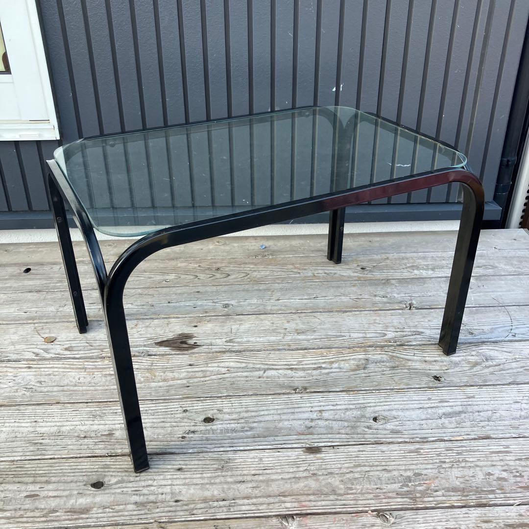 昭和レトロ ミッドセンチュリー アイアンフレームセンターテーブル