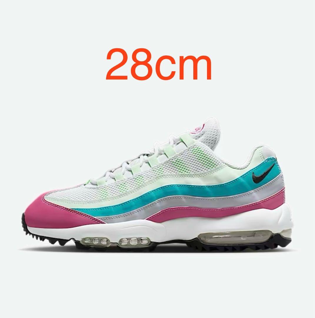 新品未使用　ナイキ　ゴルフシューズ　エアマックス95 28cm 国内1月8日発売予定】ナイキ エア マックス 95 ゴルフ ピオニー