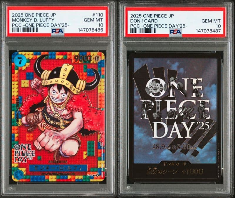 PSA10】2連番 ワンピースデイ25 モンキー・D・ルフィ、ドンカード
