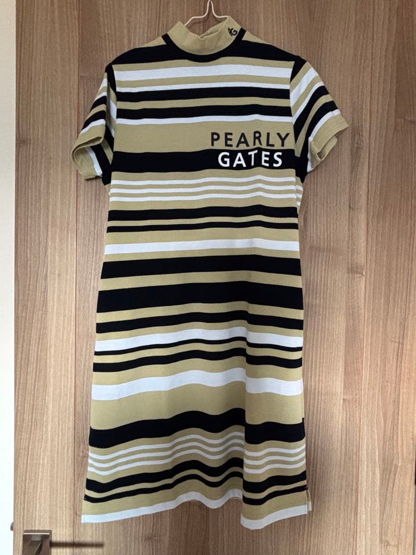 PEARLY GATES ストライプ ポロワンピース PEARLY PEARLY GATES