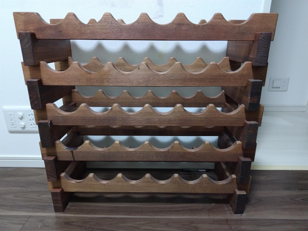 ワインラック 5段セット 30本収納 木製 楽天市場】天然木 ワインラック 日本製 木製 1段6本×5段セット 30本