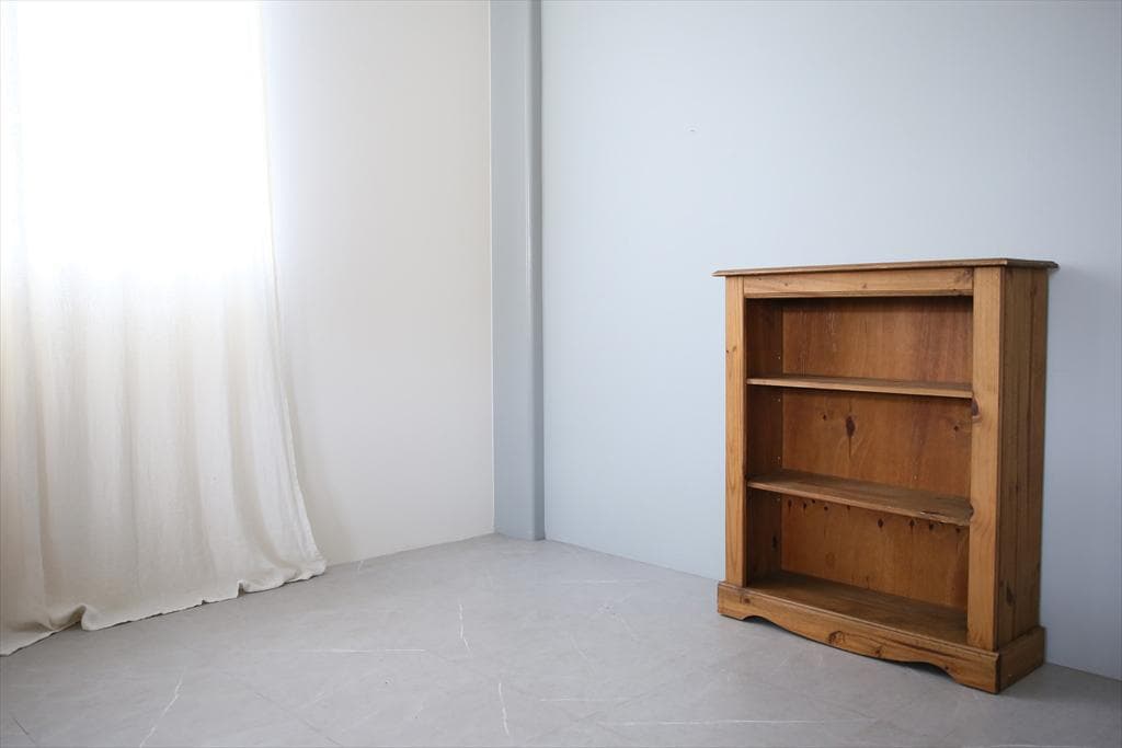 英国アンティーク木製ブックシェルフ/本棚/食器棚/飾り棚/ラック91-182