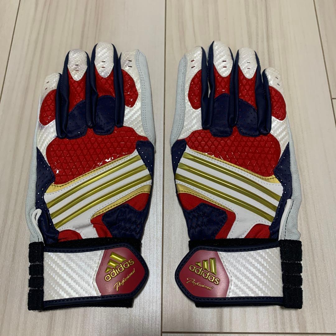 アディダス バッティンググローブ 手袋 山田哲人 坂本勇人 実使用 着用