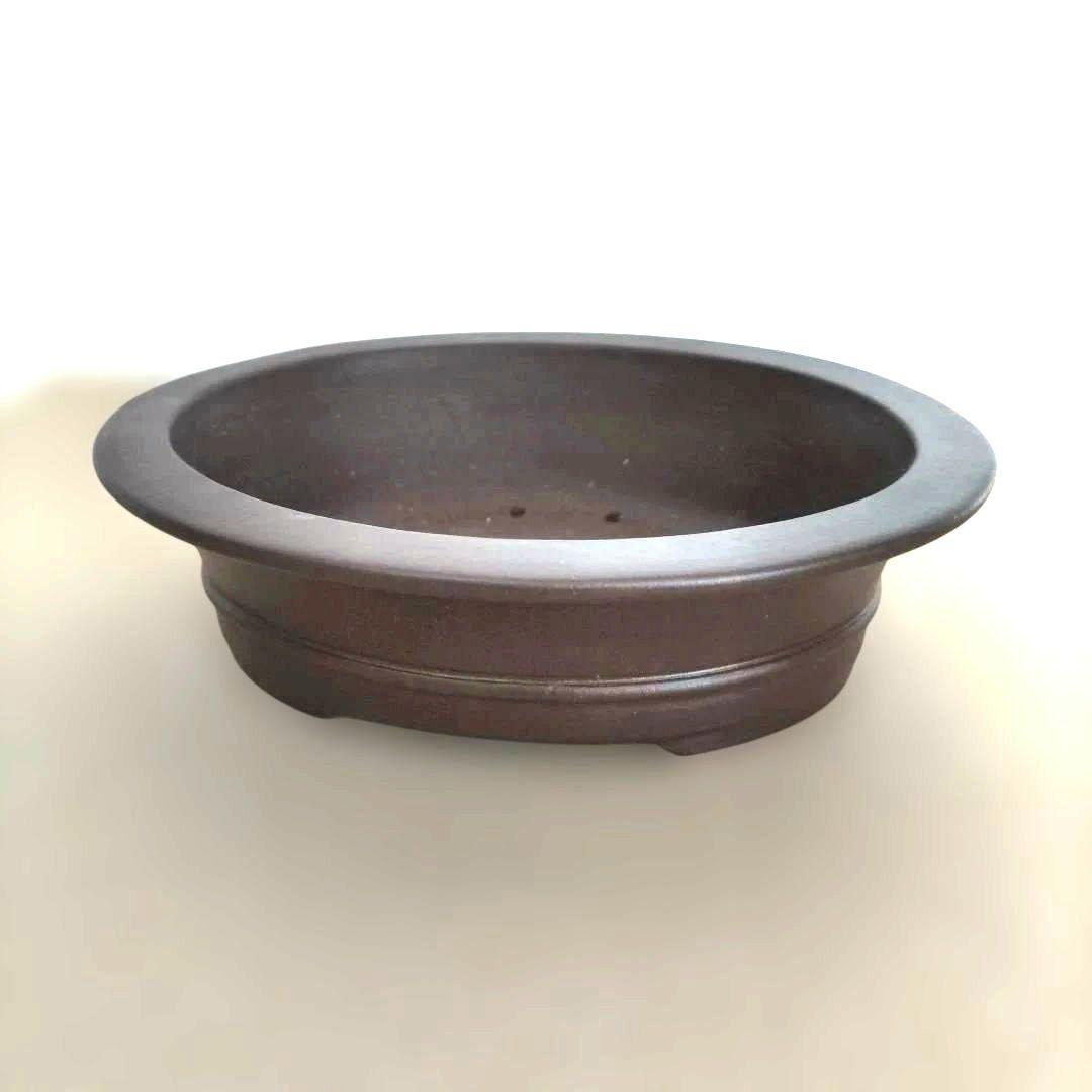 ◇盆栽道具 ◇小品盆栽鉢紫泥楕円鉢 - メルカリ