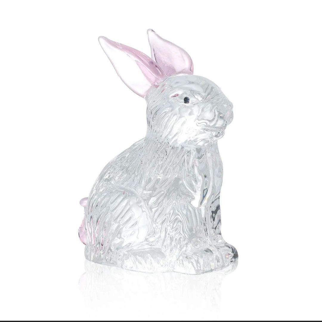 うさぎ 置物 ガラス細工 クリスタルウサギ インテリア ギフトボックス
