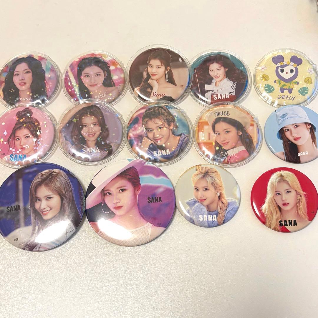 TWICE サナ 缶バッジ セット 10個＋おまけ4個 - メルカリ