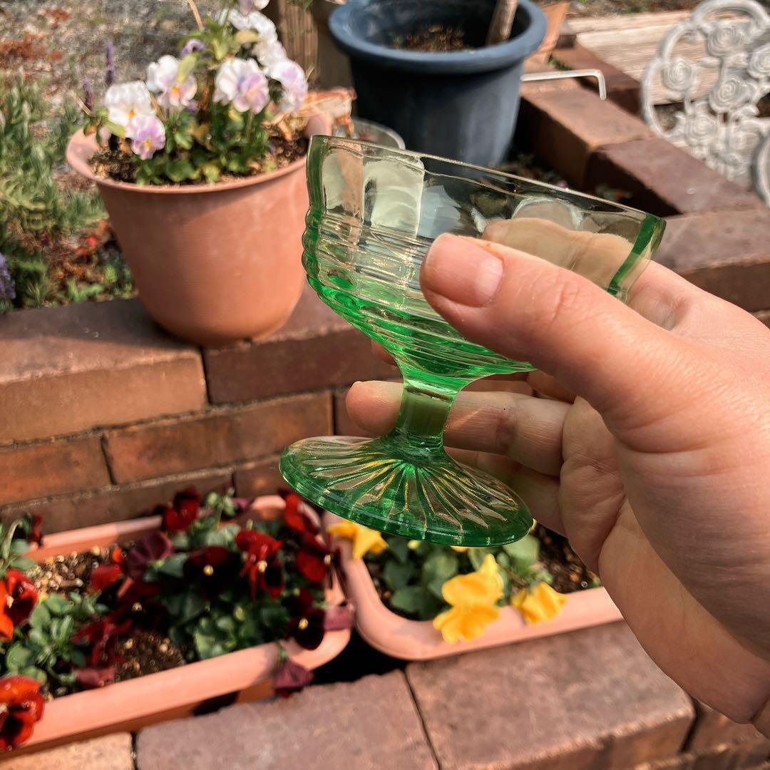 氷カップ ウランガラス ペア ウラン ガラス 氷コップ デザートカップ