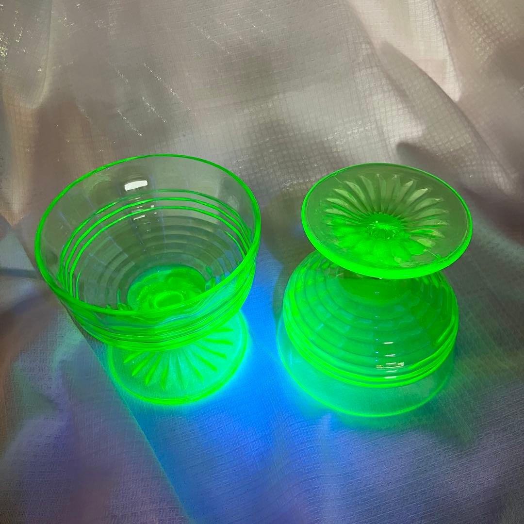 氷カップ ウランガラス ペア ウラン ガラス 氷コップ デザートカップ