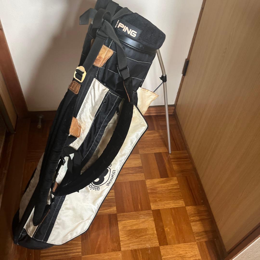 超希少ハワイワイアラエCC Ping/スタンドキャディバッグ/ホワイト