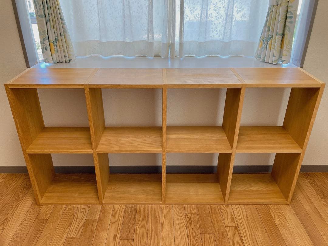 無印良品 スタッキングシェルフ 4段2列 オーク材 - メルカリ