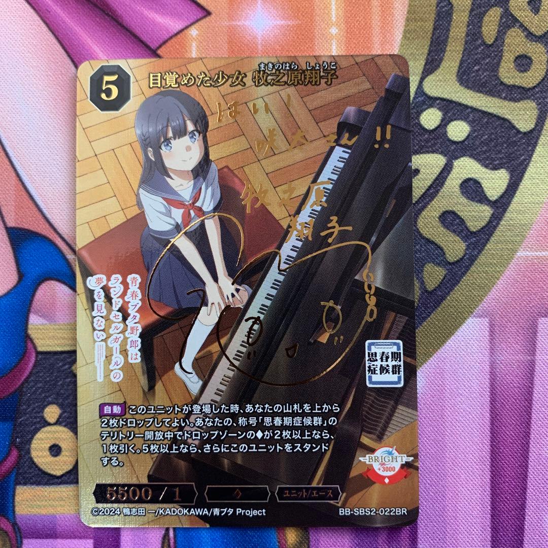 ビルディバイドブライト 目覚めた少女 牧之原翔子 BR サイン 青ブタ