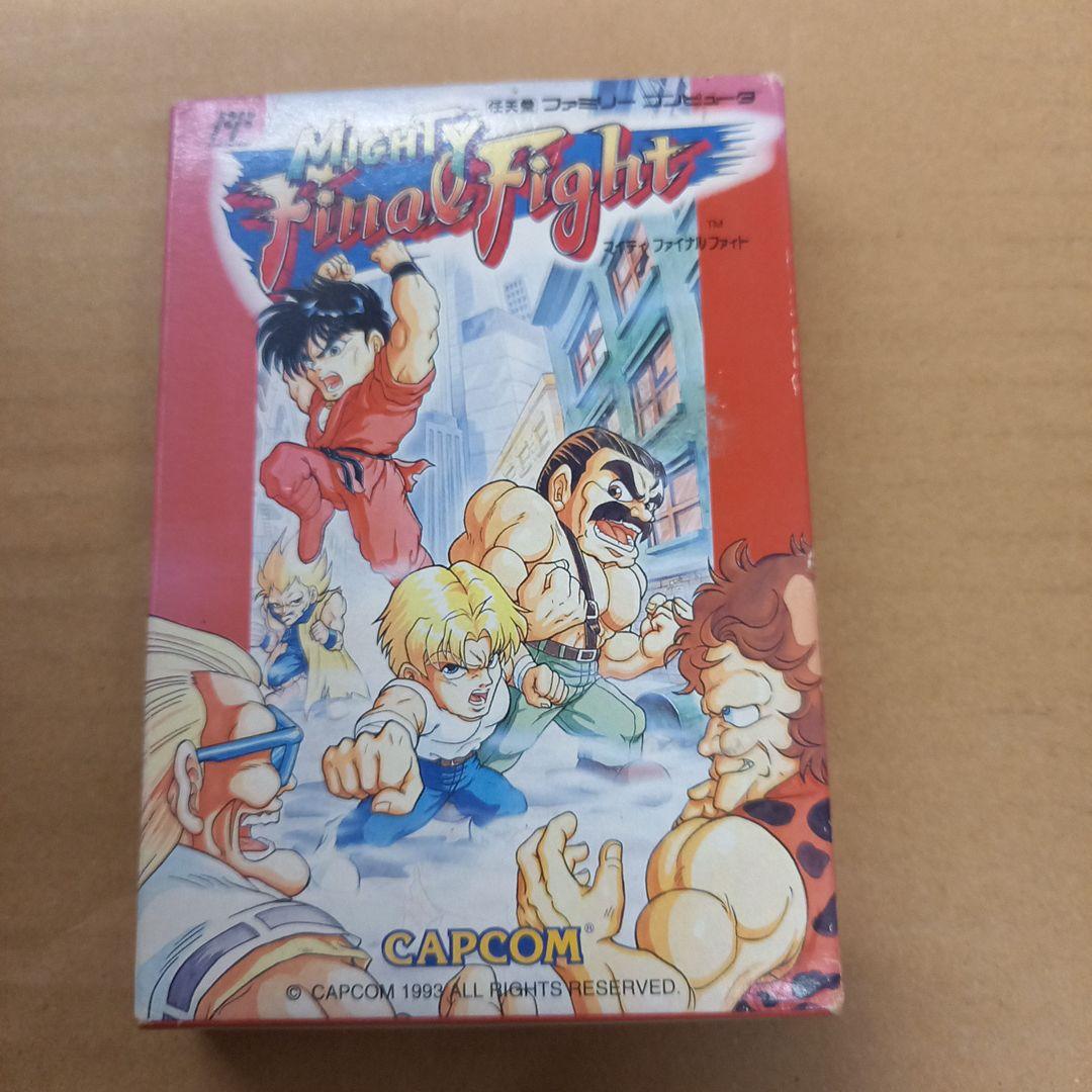 マイティファイナルファイト　説明書、ハガキ、アダプタ注意書付き、ソフトビニール入 カプコン(CAPCOM)|マイティファイナルファイト ファミコンソフト