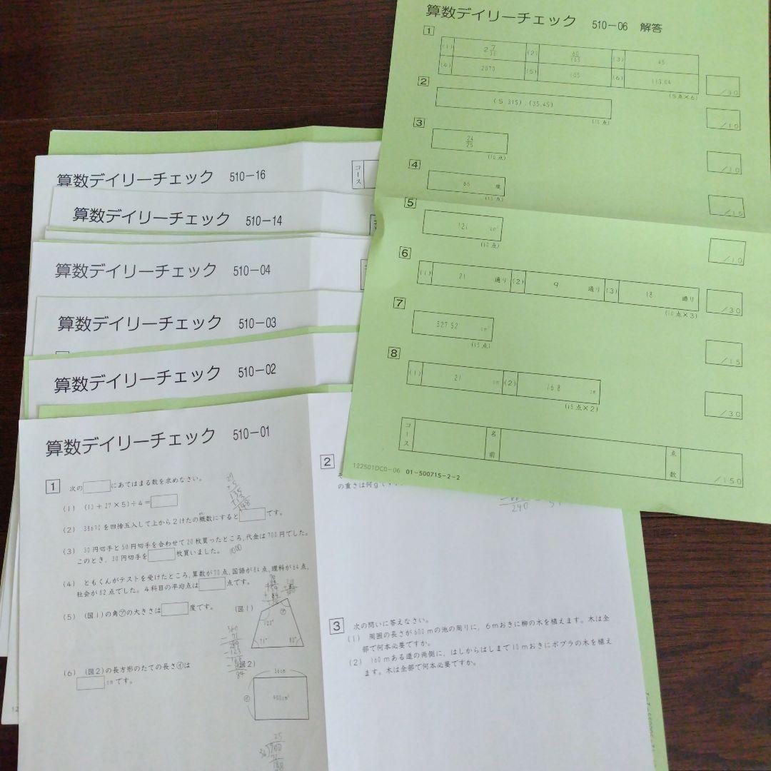 SAPIX 算数デイリーチェック 510-01 〜 510-37 小学5年 - メルカリ