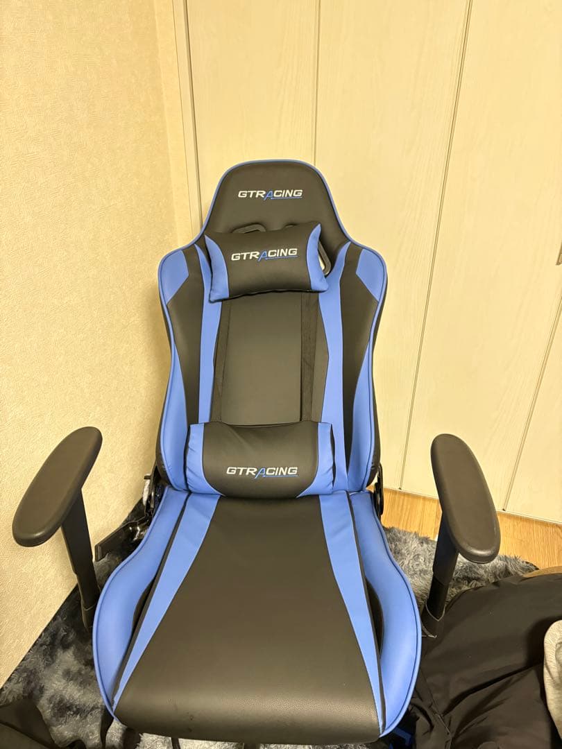 GTRACING ゲーミングチェア 青黒 - メルカリ