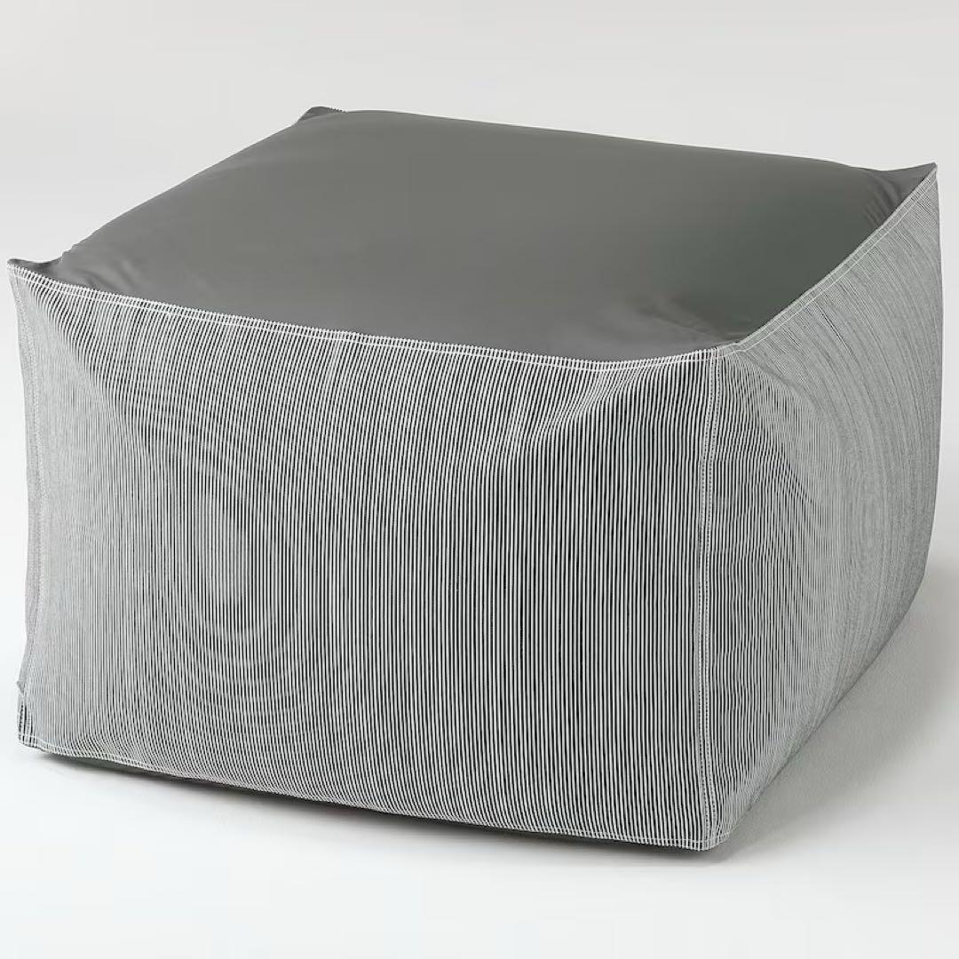 体にフィットするソファ　大 クッション （綿デニム・ヒッコリー） 無印良品 PRALIVA】いろんな形でくつろげます｜体にフィットするソファ｜ 無印良品