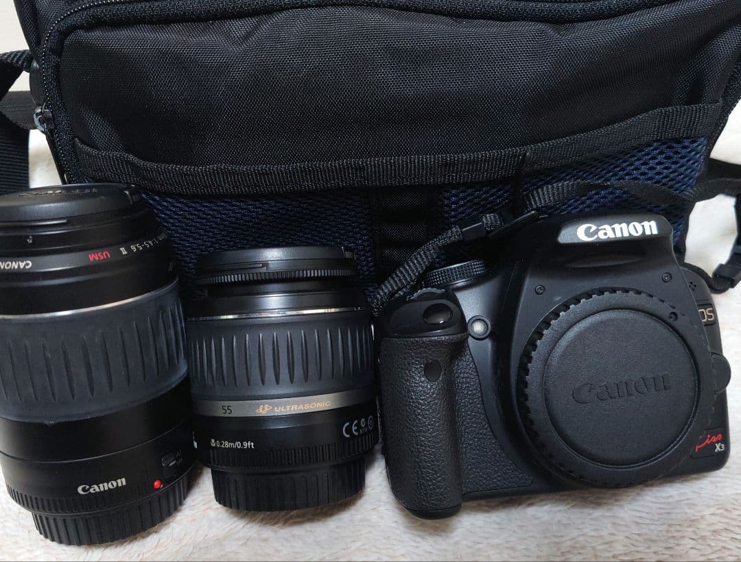 Canon Kiss X3 ダブルレンズ キャノン EOS Kiss X3 キヤノン デジタル一眼 CANON ダブルズーム 中古 新品SD