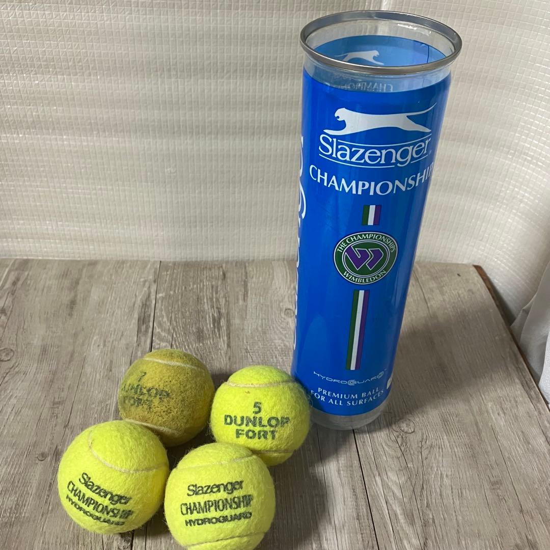 E-5 テニスボール 4球セット（スラセンジャー・ダンロップフォート