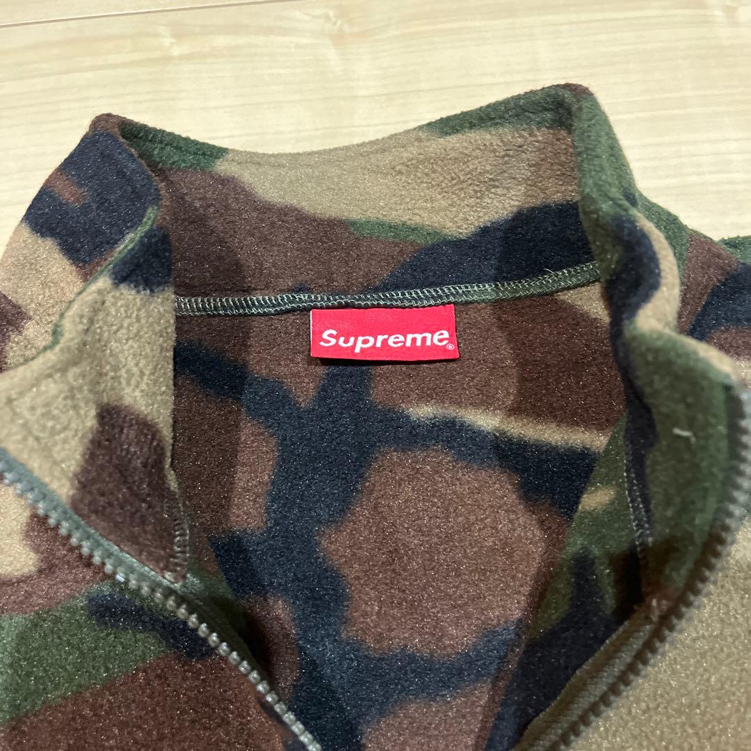 シュプリーム スモールボックス フリース ボア ジップ カモフラ 迷彩