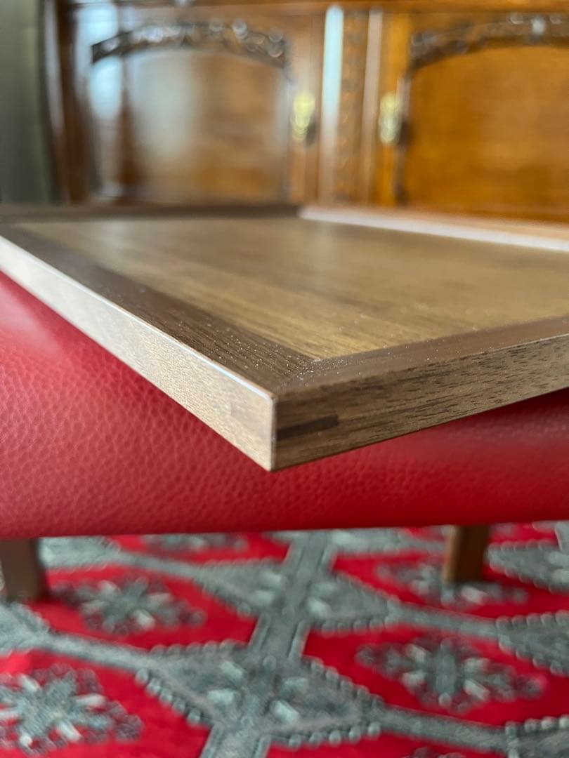 《新品未使用》ウォールナット　ランチョントレー　クサマトレイ　木製　ブラウン　盆