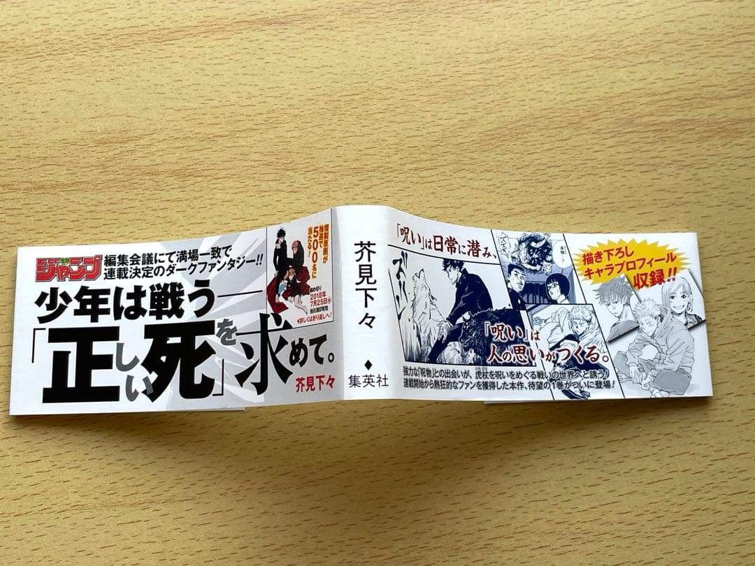 呪術廻戦 1巻 初版 帯付き ジャンパラ付き 応募券付き 芥見下々 - メルカリ