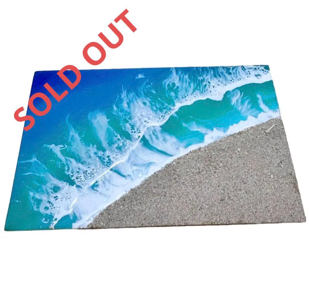 【作成】海レジン　オーシャンボード 沖縄・宮古島・海レジンアート】定番の「オーシャンボード製作」宮古島