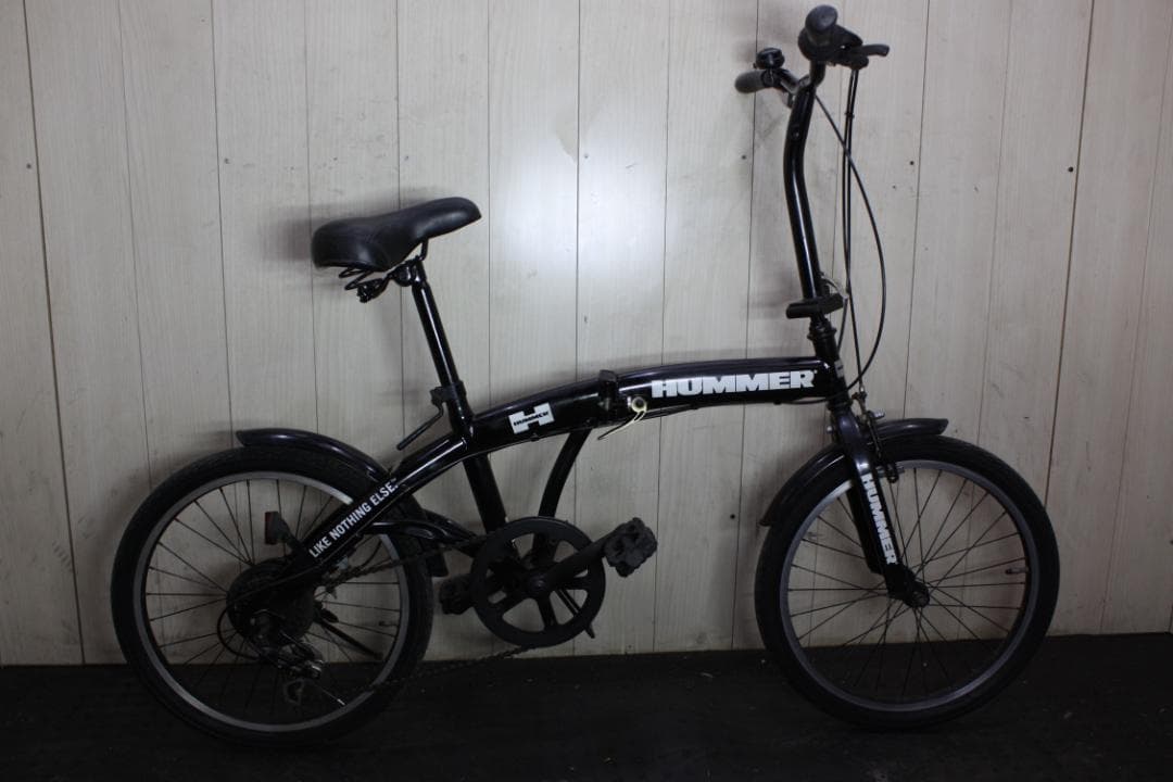 HUMMER 20インチ シマノ６速 BLACK 折り畳み自転車 20型 折りたたみ自転車 FDB206 TANK-G(外装6段変速/Matte Black)63254
