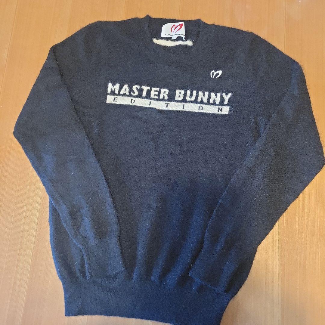 カシミヤ100％❤あったか柔らかMASTER BUNNY ブラックニット☆ 上田桃子プロコラボカラーあり】カシミヤクルーネックニットプル