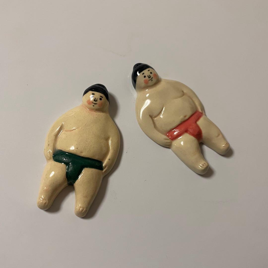 極美品 五月女京子 箸置き お相撲さん 2点 - メルカリ
