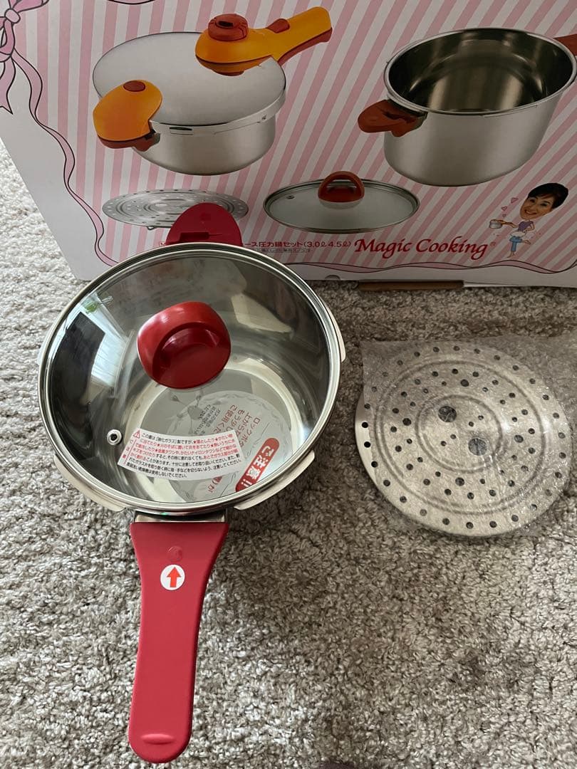 松井一代 圧力鍋 3.0L 未使用4.5L 何度か使用　セット