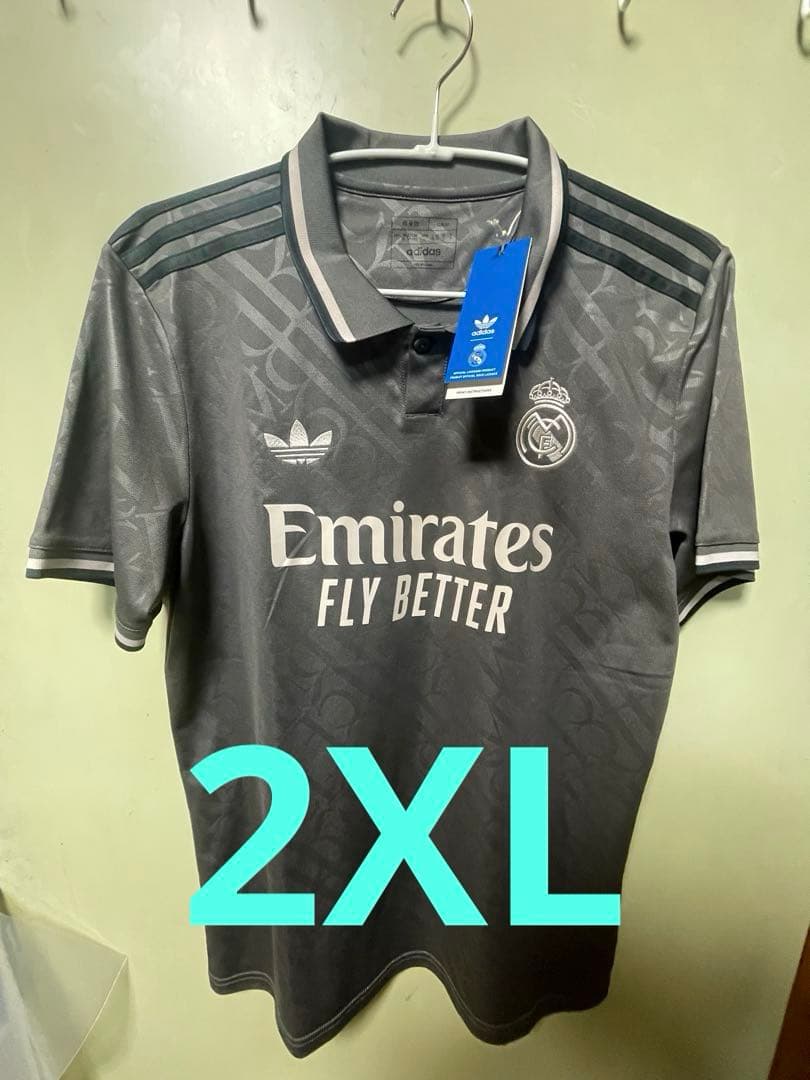 【正規品】2XL レアルマドリード　24-25 3rd　レプリカユニフォーム adidas レアルマドリード 24/25 ユニフォーム サード 半袖 レプリカ