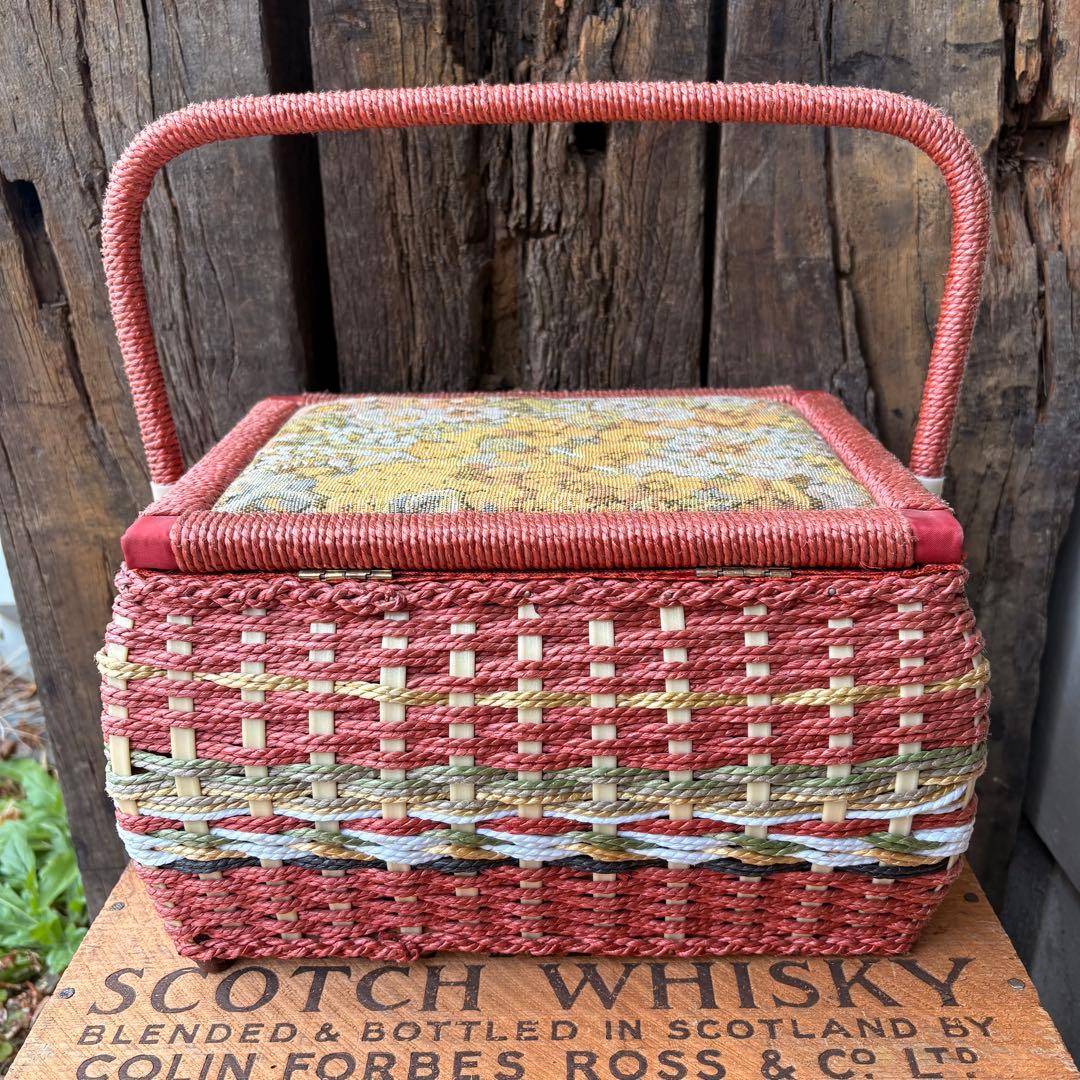 vintage】ソーイングボックス 裁縫箱 ビンテージ - メルカリ