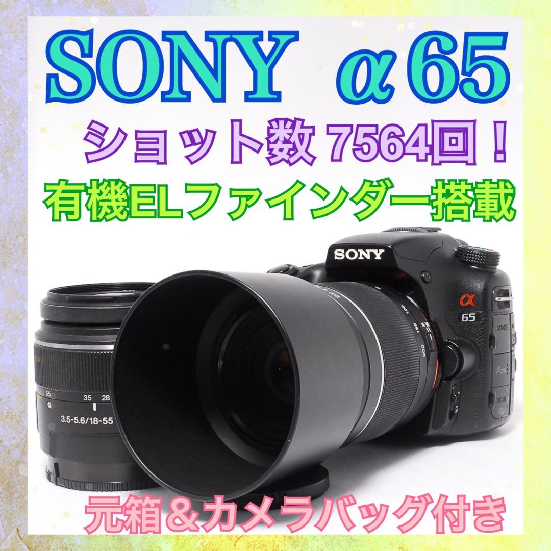 ショット数少なめ◇SONY α65◇元箱＆カメラバッグ付き◇一眼レフカメラ