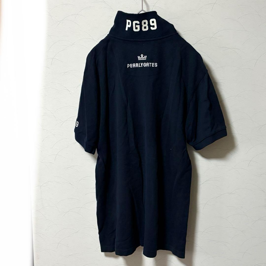 パーリーゲイツ PEARLY GATES ゴルフ ポロシャツ ネイビー メンズM
